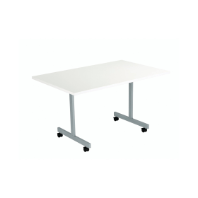 Jemini Rectangular Tilt Table 1200mm x 800mm x 720mm White Silver 577445 F