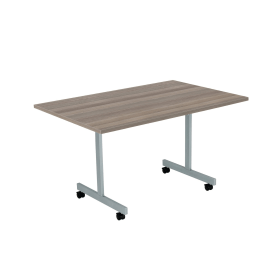 Jemini Rectangular Tilt Table 1200mm x 800mm x 730mm Grey Oak Silver 816176 F
