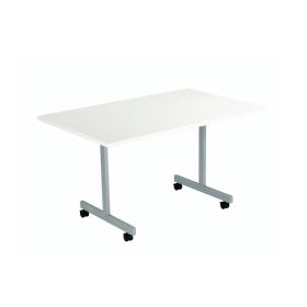 Jemini Rectangular Tilt Table 1200mm x 800mm x 730mm White Silver 816174 F