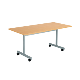 Jemini Rectangular Tilt Table 1600mm x 700mm x 720mm Beech Silver 577504 F