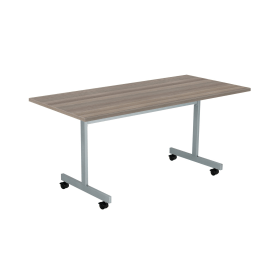Jemini Rectangular Tilt Table 1600mm x 700mm x 730mm Grey Oak Silver 816178 F