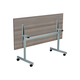 Jemini Rectangular Tilt Table 1600mm x 800mm x 720mm Grey Oak Silver 577512 F