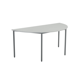 Jemini Semi Circular Multipurpose Table 1600mm x 800mm x 730mm White 536173 F