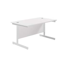 Jemini Single Rectangular Desk 1200mm x 800mm x 730mm White White 577112 F