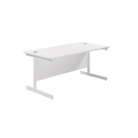 Jemini Single Rectangular Desk 1800mm x 800mm x 730mm White White 577301 F