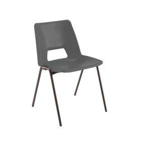Jemini Stacking Chair 490mm x 475mm x 725mm Polypropylene Black 447988 F