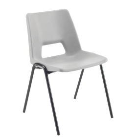 Jemini Stacking Chair 490mm x 475mm x 725mm Polypropylene Grey 447991 F