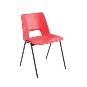 Jemini Stacking Chair 490mm x 475mm x 725mm Polypropylene Red 447992 F