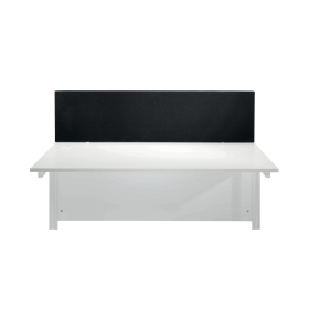 Jemini Straight Desk Mounted Screen 1200mm x 25mm x 400mm Black 533261 F