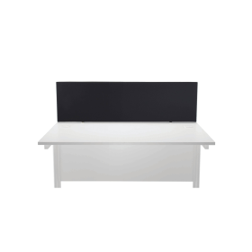 Jemini Straight Desk Mounted Screen 1400mm x 25mm x 400mm Black 542332 F