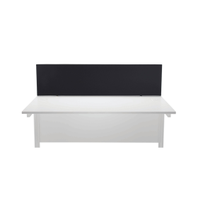Jemini Straight Desk Mounted Screen 1600mm x 25mm x 400mm Black 533262 F