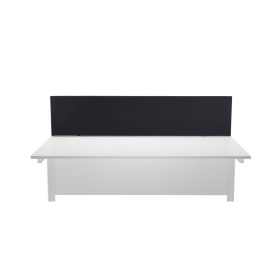 Jemini Straight Desk Mounted Screen 1800mm x 25mm x 400mm Black 533263 F