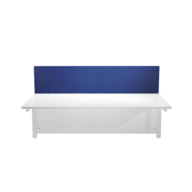 Jemini Straight Desk Mounted Screen 1800mm x 25mm x 400mm Blue 533255 F