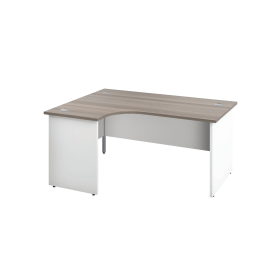 Jemini Switch Radial Left Hand Desk 1600mm x 1200mm x 730mm Grey Oak 577529 F
