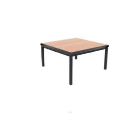 Jemini Table Multipurpose Classroom Table 600mm x 600mm x 460mm Beech Black KF882426 F