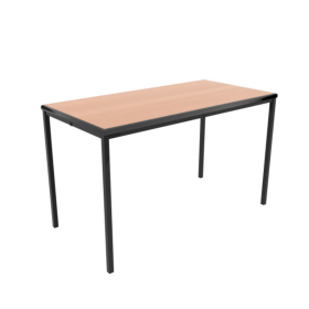 Jemini Titan Mulitpurpose Classroom Table 1200mm x 600mm x 760mm Beech Black KF882424 F