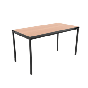 Jemini Titan Multipurpose Classroom Table 1200mm x 600mm x 710mm Beech Black KF882422 F