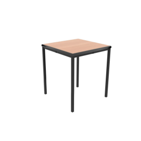 Jemini Titan Multipurpose Classroom Table 600mm x 600mm x 710mm Beech Black KF882434 F