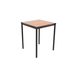 Jemini Titan Multipurpose Classroom Table 600mm x 600mm x 760mm Beech Black KF882436 F