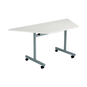 Jemini Trapezoidal Tilt Table 1600mm x 800mm x 720mm White Silver 542455 F