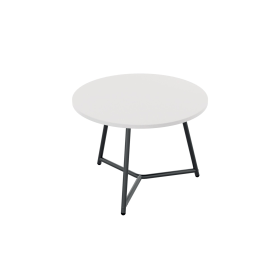 Jemini Trinity Low Table 600mm x 600mm x 435mm White Black 795779 F