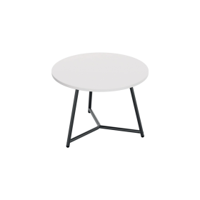 Jemini Trinity Low Table 800mm x 800mm x 435mm White Black 795800 F