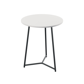 Jemini Trinity Mid Table 600mm x 600mm x 735mm White Black 795786 F