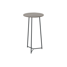 Jemini Trinity Round Coffee Table 600mm x 1110mm Grey Oak Black 795790 F