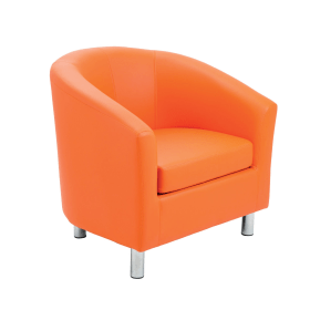 Jemini Tub Polyurethane Armchair Orange 831813 F