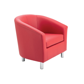 Jemini Tub Polyurethane Armchair Red 831814 F