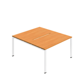 Jemini Two Person Back to Back Bench Desk 1200mm x 1600mm x 730mm Beech White KF800584 F