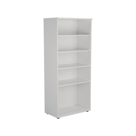 Jemini Wooden Bookcase 800mm x 450mm x 1800mm White 574721 F