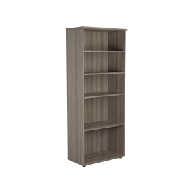 Jemini Wooden Bookcase 800mm x 450mm x 2000mm Grey Oak 574735 F