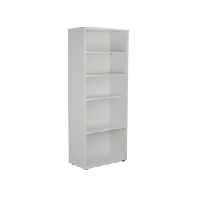 Jemini Wooden Bookcase 800mm x 450mm x 2000mm White 574738 F