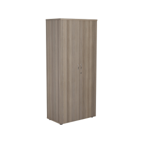 Jemini Wooden Cupboard 800mm x 450mm x 1800mm Grey Oak 574708 F