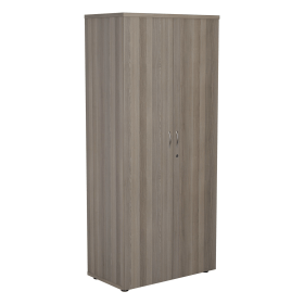 Jemini Wooden Cupboard 800mm x 450mm x 1800mm Grey Oak 808308 F