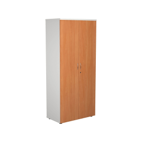 Jemini Wooden Cupboard 800mm x 450mm x 1800mm White Beech 574712 F