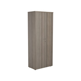 Jemini Wooden Cupboard 800mm x 450mm x 2000mm Grey Oak 574725 F