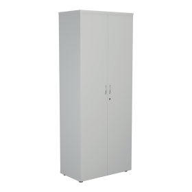 Jemini Wooden Cupboard 800mm x 450mm x 2000mm White 574728 F