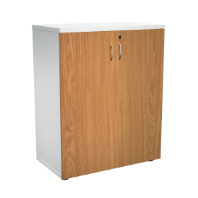 Jemini Wooden Cupboard 800mm x 450mm x 730mm White Nova Oak 574750 F
