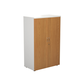Jemini Wooden Cupboard 800x450x1600mm White Nova Oak KF810490 574699 F