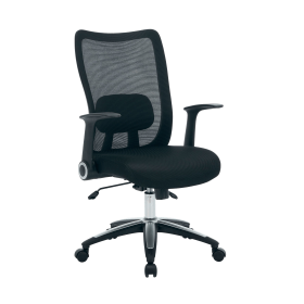 Jemini Zumo Mesh Back Chair with Folding Arms Black Black 894260 F