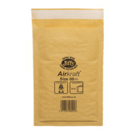 Jiffy AirKraft Size 00 Bubble Lined Mailer Gold 200 Pack 904602 F