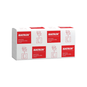 Katrin Z Fold 2 Ply Paper Hand Towels Non Stop Medium Wide 160 Sheets 240mm x 240mm 25 Pack 786654 F