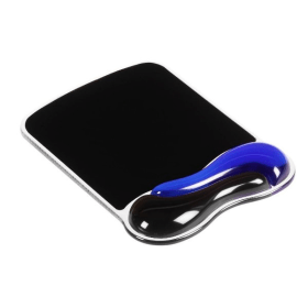 Kensington Duo Gel Wave Mouse Mat with Wristrest Black Blue 119403 F