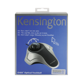Kensington Orbit Optical Trackball Wired Mouse Silver Grey 100634 F