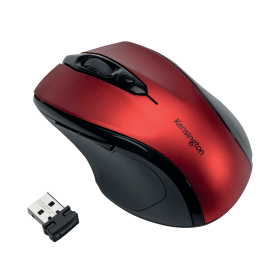 Kensington Pro Fit USB Mid Size Wireless Mouse Red 384404 F