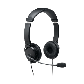 Kensington Wired On Ear Headphones USB A with Microphone Black 613795 F