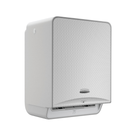 Kimberly Clark ICON Automatic Rolled Hand Towel Dispenser Grey and Faceplate Silver Mosaic 53691 813095 F