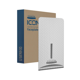 Kimberly Clark ICON Faceplate To Fit Folded Toilet Paper Dispenser Silver Mosaic 813117 F